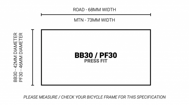 Taza de centro M30-BB30/PF30 68 mm Ruta