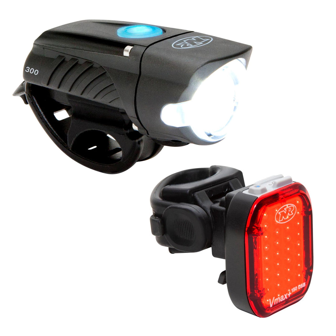 Combo de luces delanteras y traseras NiteRider Swift 300 and Vmax+ 150