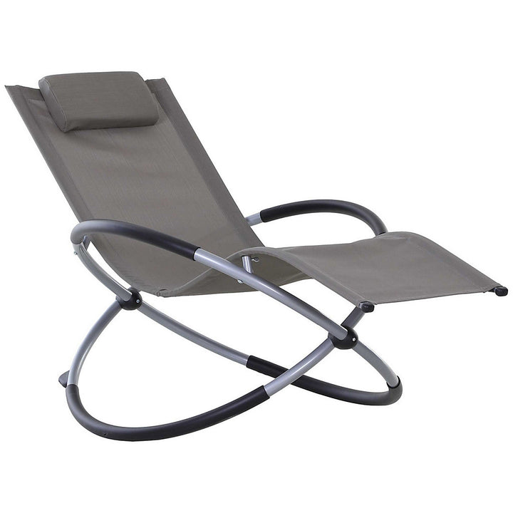 Camastro Oscilante Plegable Outsunny con Almohada
