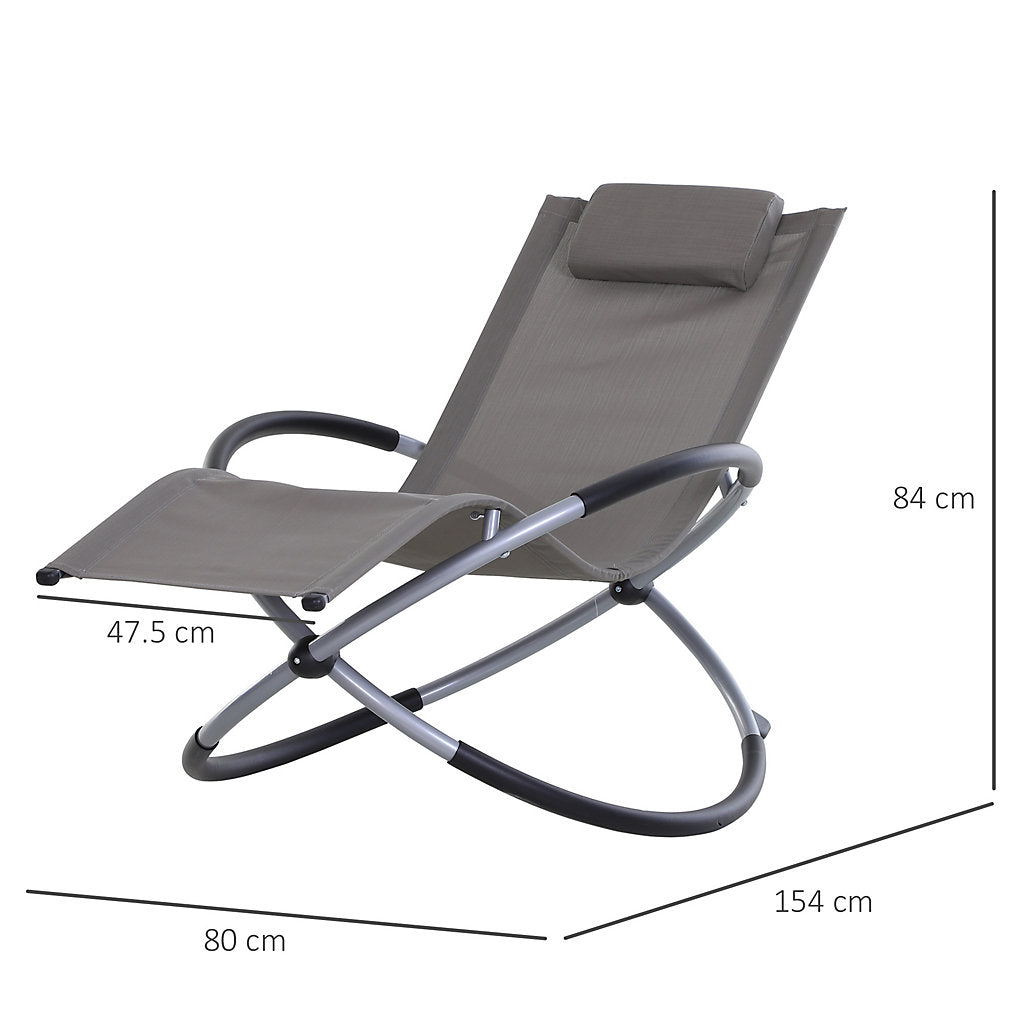 Camastro Oscilante Plegable Outsunny con Almohada