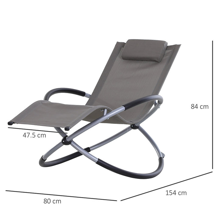 Camastro Oscilante Plegable Outsunny con Almohada